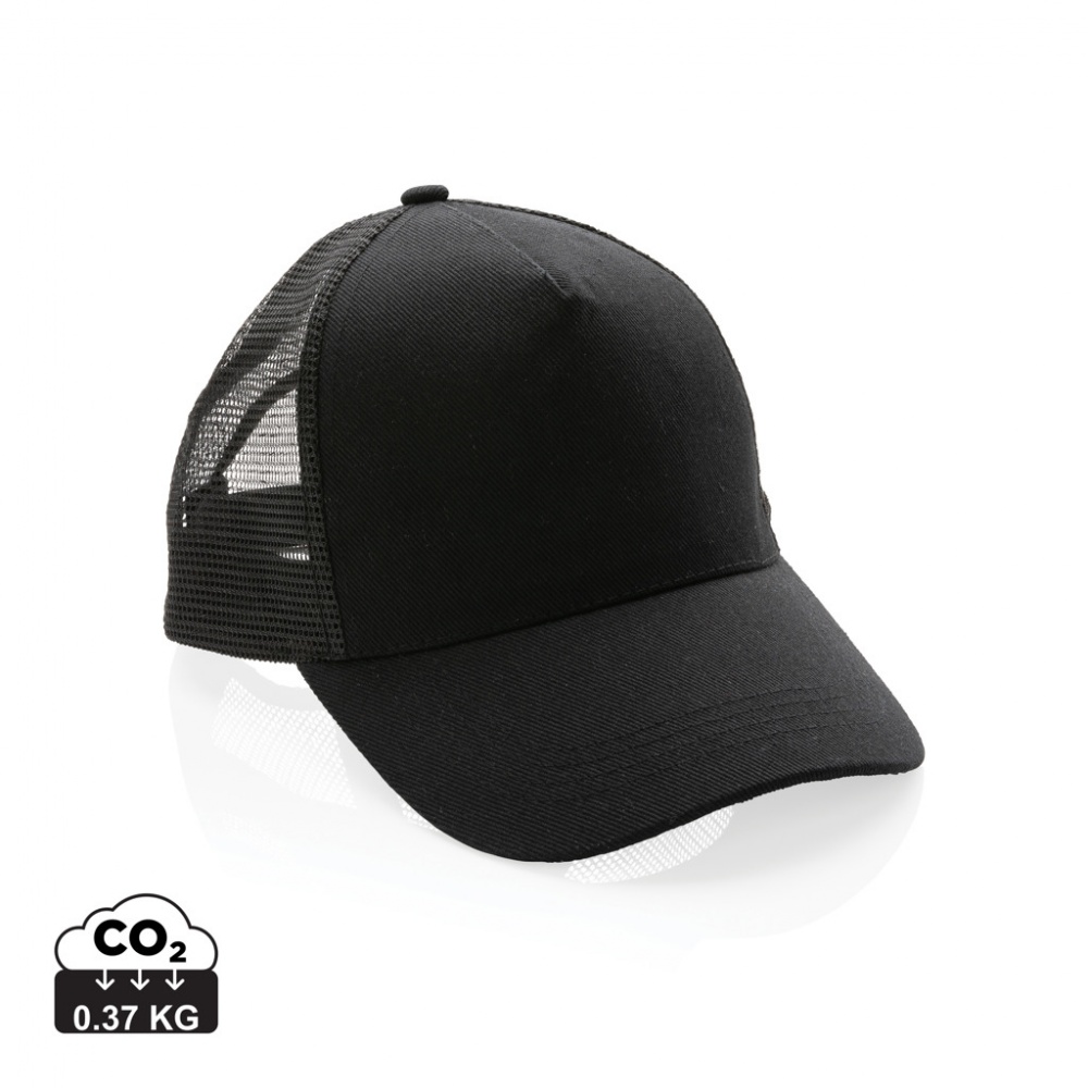 Logo trade promotional products image of: Impact AWARE™ Brushed rcotton 5 panel trucker cap 190gr