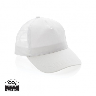 Logotrade promotional merchandise image of: Impact AWARE™ Brushed rcotton 5 panel trucker cap 190gr