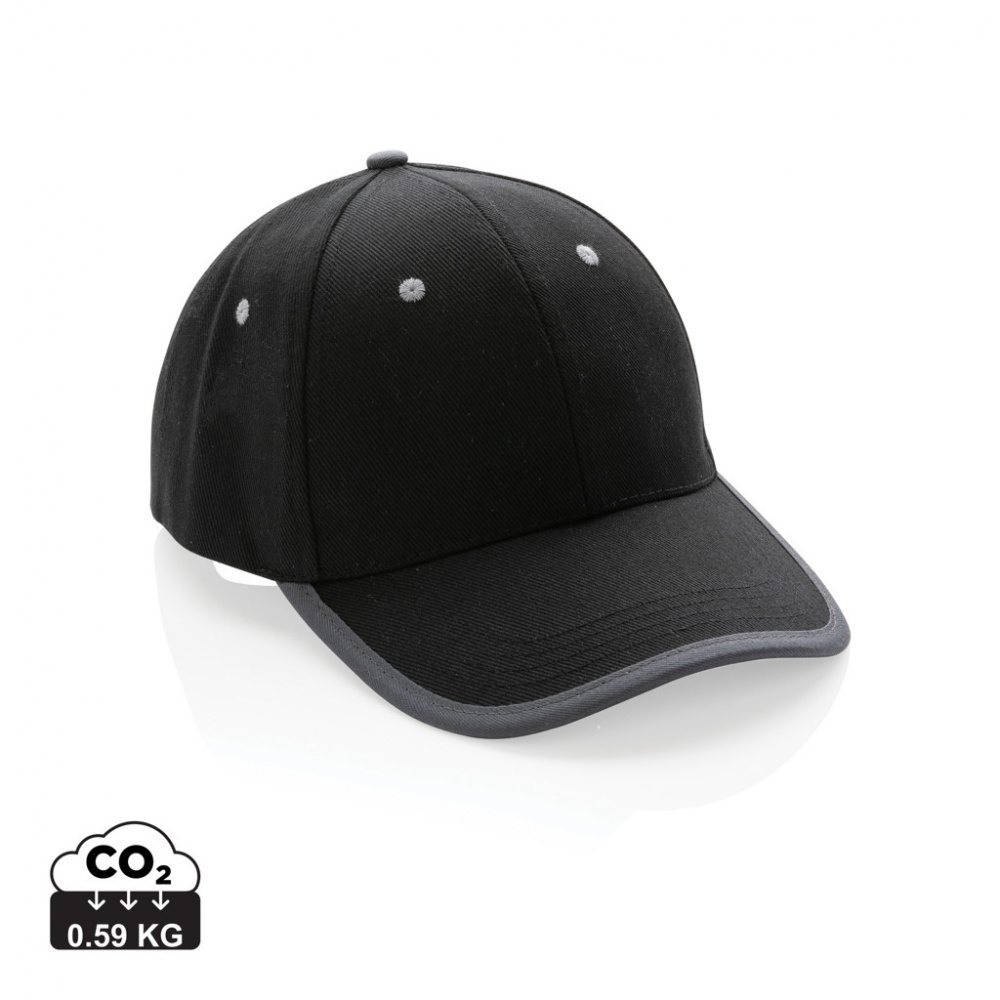 Logo trade corporate gift photo of: Impact AWARE™ Brushed rcotton 6 panel contrast cap 280gr