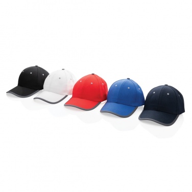 Logo trade promotional giveaways image of: Impact AWARE™ Brushed rcotton 6 panel contrast cap 280gr