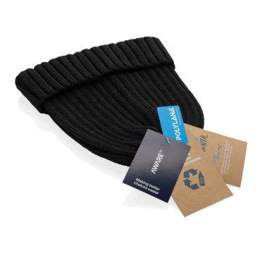 Logo trade promotional items picture of: Kennedi AWARE™ Polylana® beanie with large rib