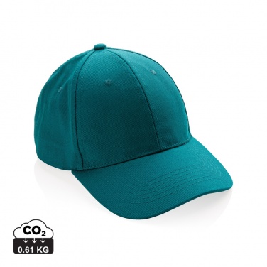 Logo trade promotional gifts image of: Impact 6 panel 280gr Recycled cotton cap with AWARE™ tracer