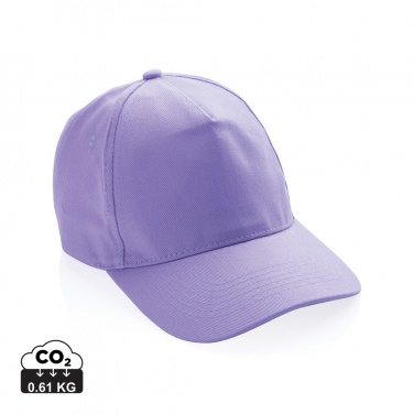 Logo trade promotional merchandise image of: Impact 5panel 280gr Recycled cotton cap with AWARE™ tracer