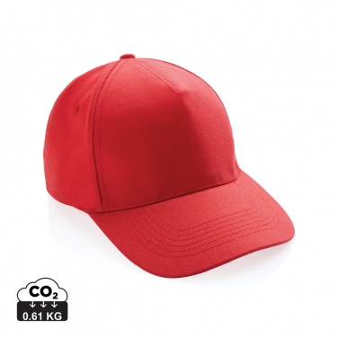 Logo trade promotional items image of: Impact 5panel 280gr Recycled cotton cap with AWARE™ tracer