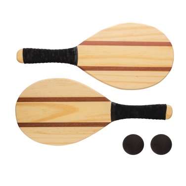 Logo trade corporate gift photo of: Wooden frescobol tennis set