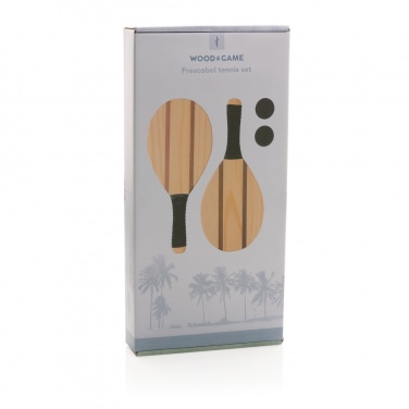 Logo trade promotional gift photo of: Wooden frescobol tennis set