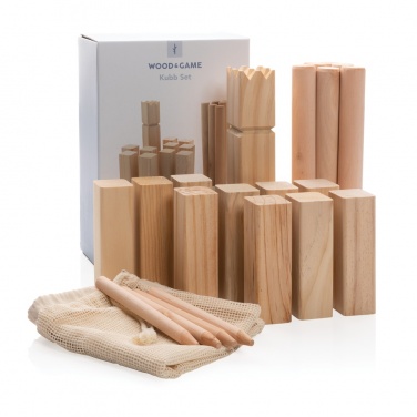 Logo trade promotional giveaway photo of: Wooden kubb set