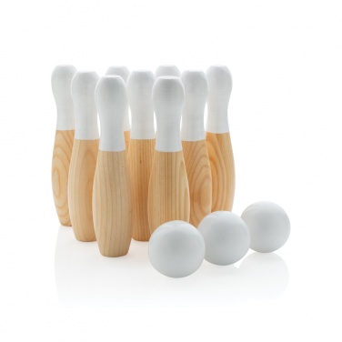 Logo trade promotional gifts image of: Wooden skittles set