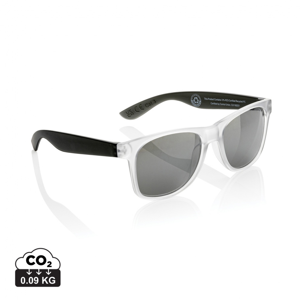 Logo trade promotional merchandise photo of: Gleam RCS recycled PC mirror lens sunglasses