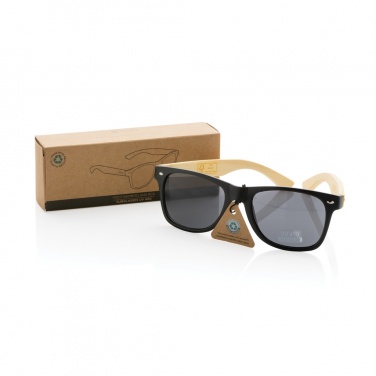 Logotrade promotional gift picture of: Bamboo and RCS recycled plastic sunglasses