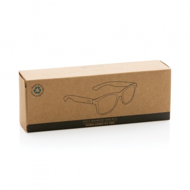 Logotrade promotional gift picture of: Bamboo and RCS recycled plastic sunglasses