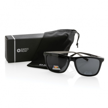 Logo trade promotional gifts picture of: Swiss Peak RCS rplastic polarised sunglasses