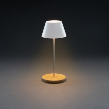 Logotrade corporate gift image of: Pure Glow RCS usb-rechargeable recycled plastic table lamp