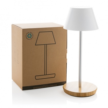 Logo trade promotional gift photo of: Pure Glow RCS usb-rechargeable recycled plastic table lamp