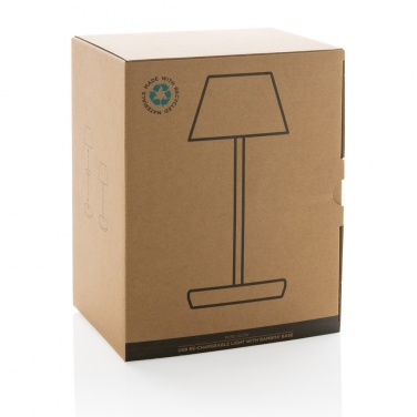 Logo trade corporate gifts picture of: Pure Glow RCS usb-rechargeable recycled plastic table lamp