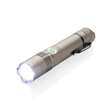 Logo trade promotional merchandise image of: Rechargeable 3W flashlight