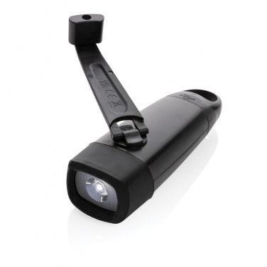 Logo trade advertising products image of: Lightwave RCS rplastic USB-rechargeable torch with crank