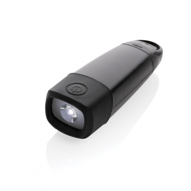 Logo trade promotional giveaway photo of: Lightwave RCS rplastic USB-rechargeable torch with crank