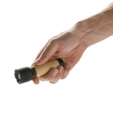 Logotrade promotional item picture of: Lucid 1W RCS certified recycled plastic & bamboo torch