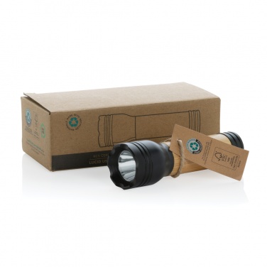 Logotrade promotional product image of: Lucid 1W RCS certified recycled plastic & bamboo torch