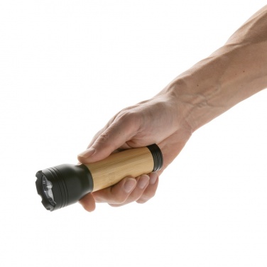 Logotrade promotional giveaway image of: Lucid 3W RCS certified recycled plastic & bamboo torch