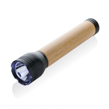 Logo trade promotional merchandise picture of: Lucid 5W RCS certified recycled plastic & bamboo torch