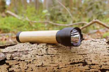 Logotrade corporate gift picture of: Lucid 5W RCS certified recycled plastic & bamboo torch