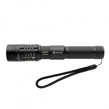 Logo trade promotional products image of: Gear X USB re-chargeable torch