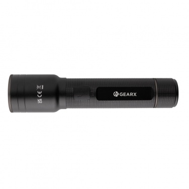 Logo trade promotional product photo of: RCS recycled aluminum USB-rechargeable heavy duty torch