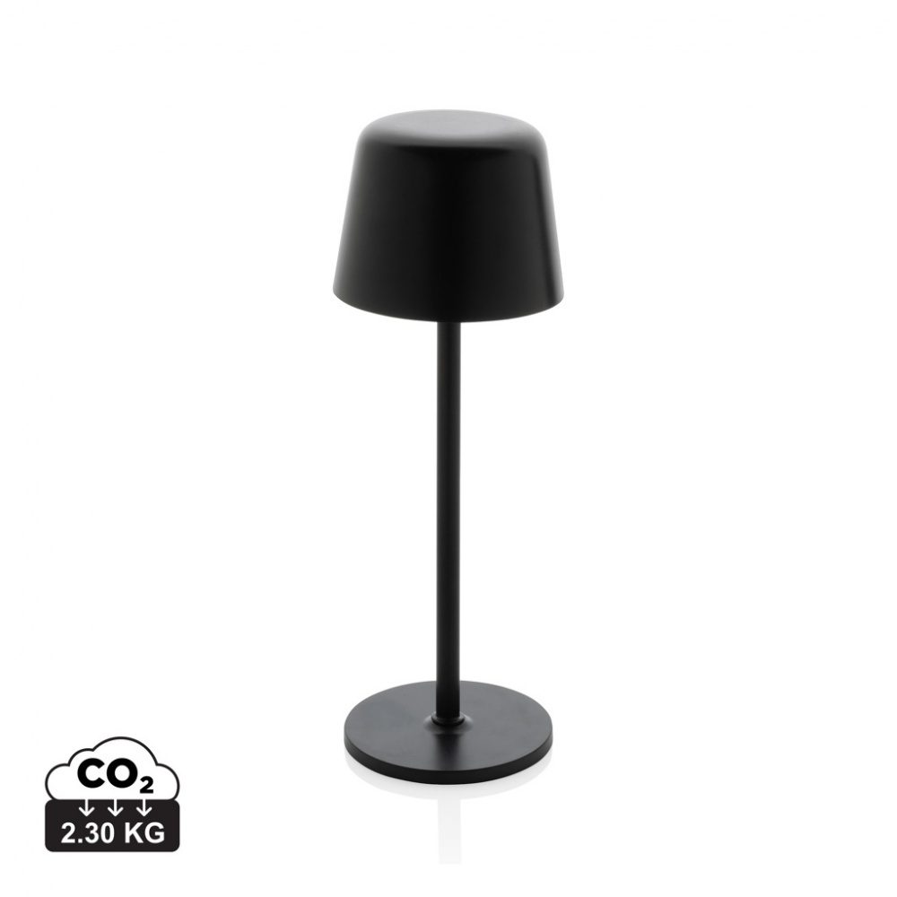 Logo trade advertising product photo of: Zenic RCS recycled plastic USB re-chargable table lamp