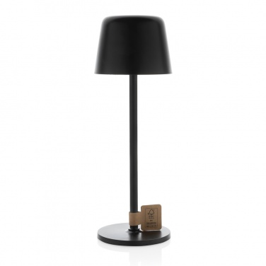 Logo trade advertising products picture of: Zenic RCS recycled plastic USB re-chargable table lamp