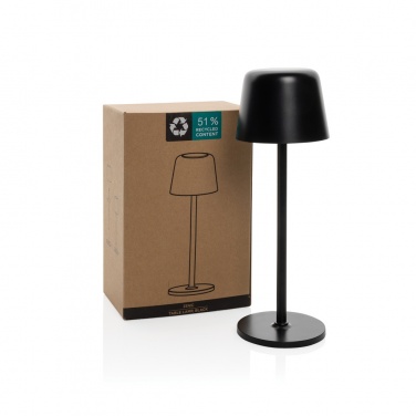 Logo trade advertising products picture of: Zenic RCS recycled plastic USB re-chargable table lamp