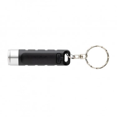 Logo trade corporate gifts picture of: Globix RCS recycled plastic USB re-chargeable keychain torch