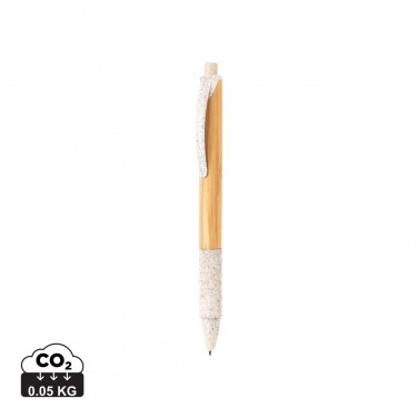 Logo trade promotional giveaways picture of: Bamboo & wheat straw pen