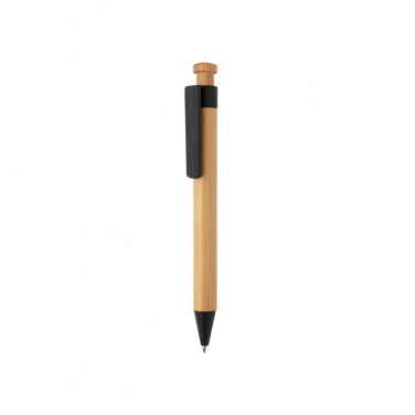 Logo trade advertising products picture of: Bamboo pen with wheatstraw clip