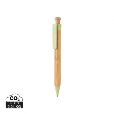 Logotrade promotional products photo of: Bamboo pen with wheatstraw clip