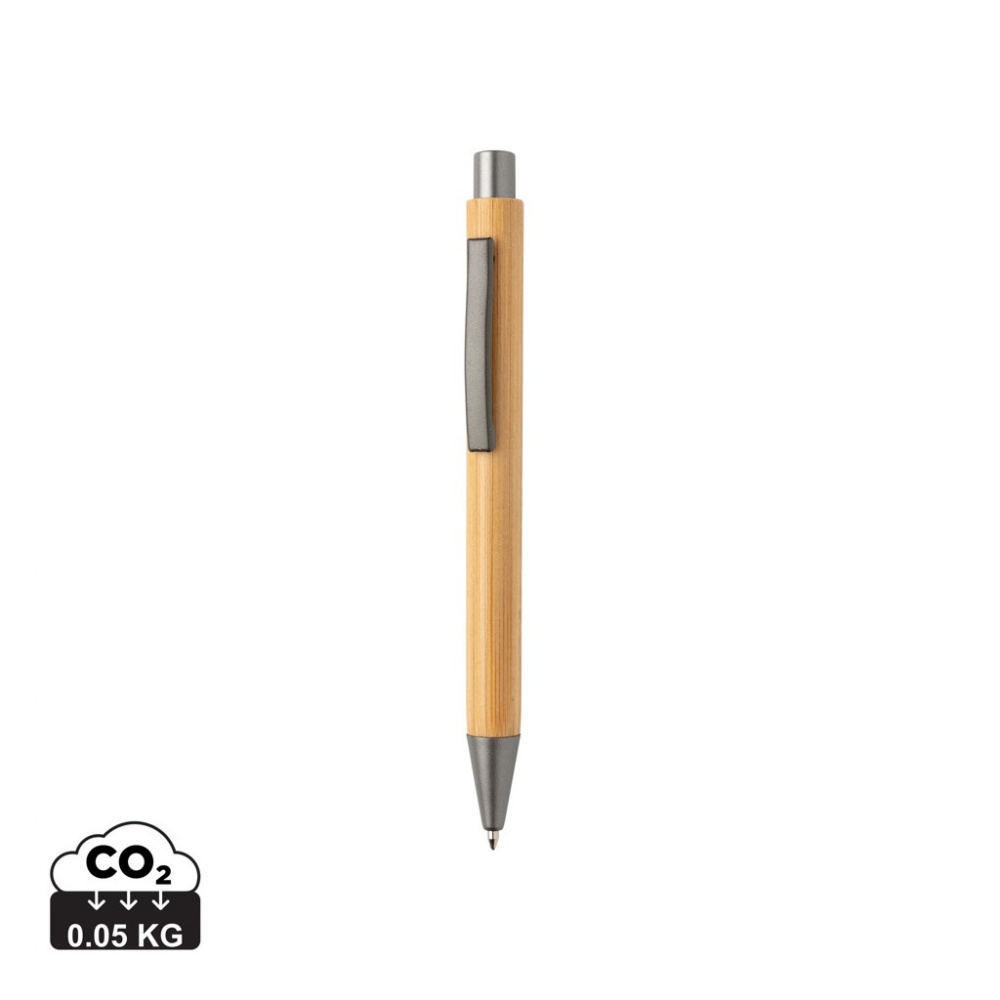 Logo trade promotional item photo of: Slim design bamboo pen