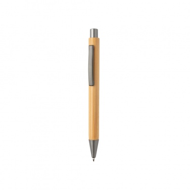 Logo trade promotional items image of: Slim design bamboo pen