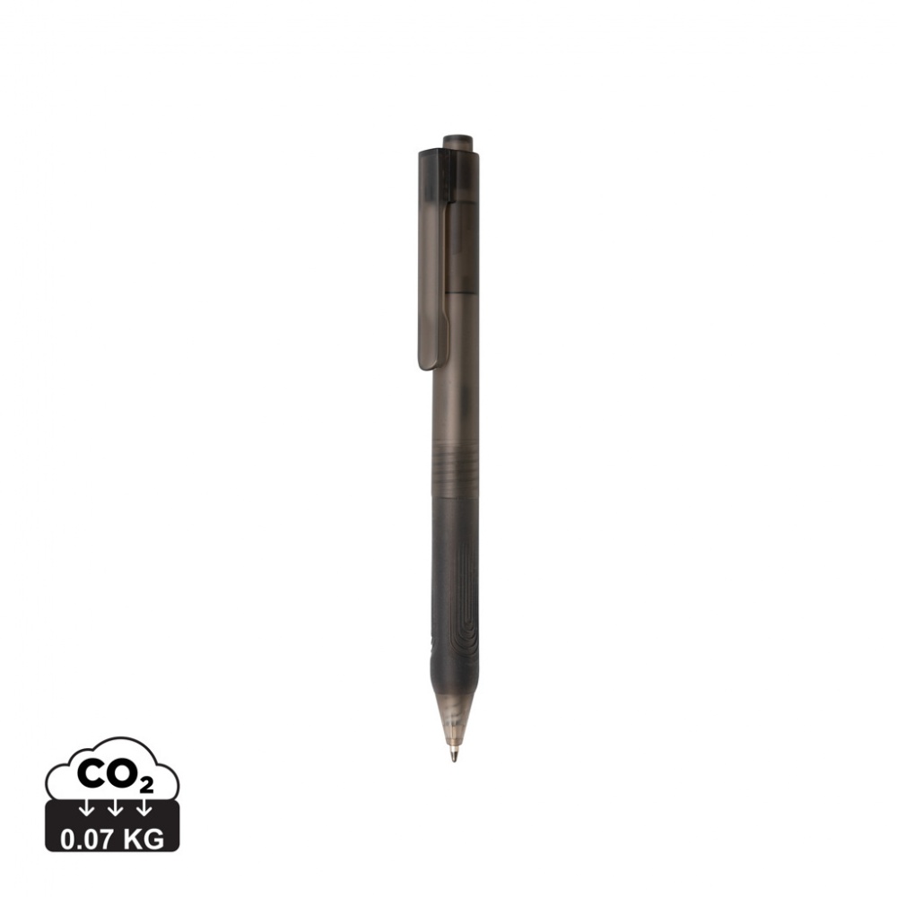 Logo trade promotional merchandise photo of: X9 frosted pen with silicone grip