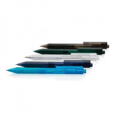 Logotrade promotional gift image of: X9 frosted pen with silicone grip