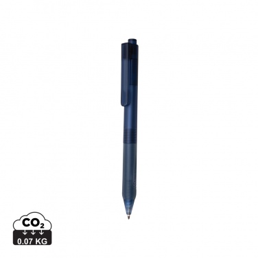 Logo trade promotional merchandise photo of: X9 frosted pen with silicone grip