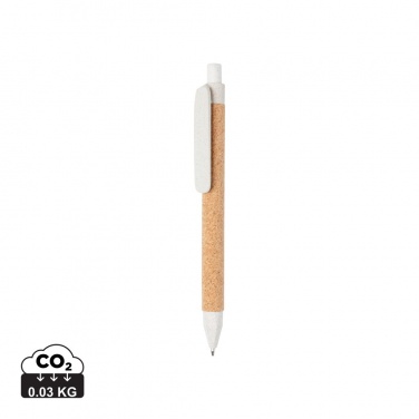 Logotrade promotional gift image of: Write wheatstraw and cork pen