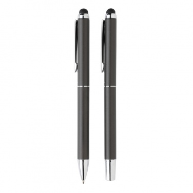 Logo trade promotional giveaways image of: Swiss Peak deluxe pen set in PU pouch