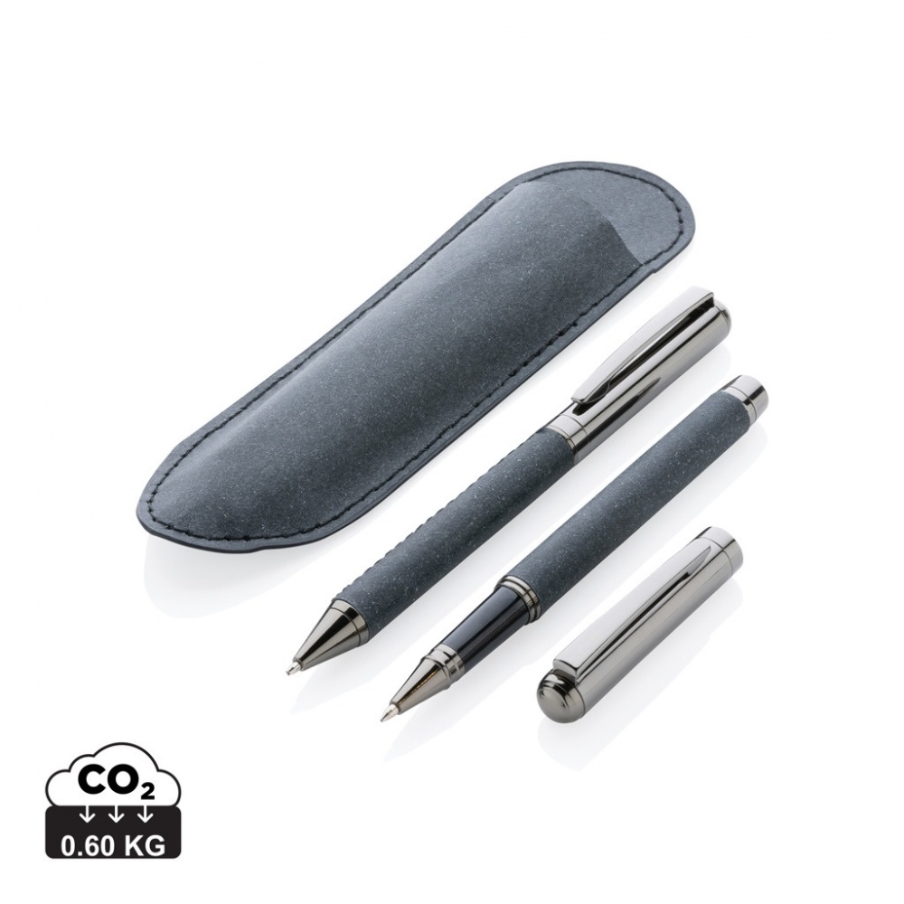 Logotrade promotional merchandise photo of: Recycled leather pen set