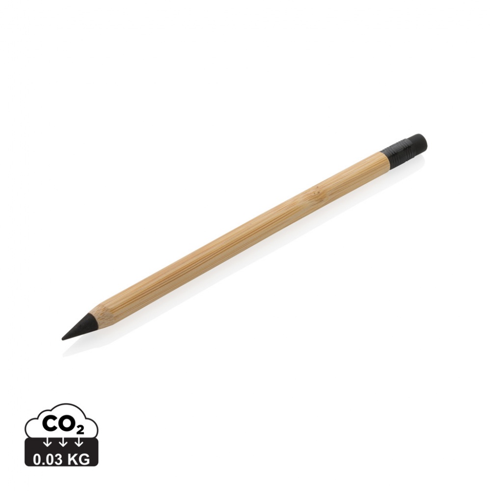 Logotrade promotional gift image of: Bamboo infinity pencil with eraser