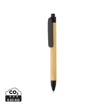 Logo trade corporate gifts image of: Write responsible recycled paper barrel pen