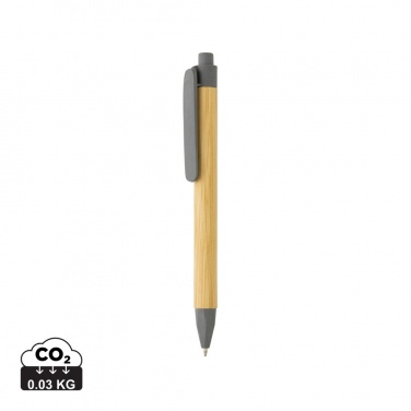 Logo trade promotional giveaways picture of: Write responsible recycled paper barrel pen