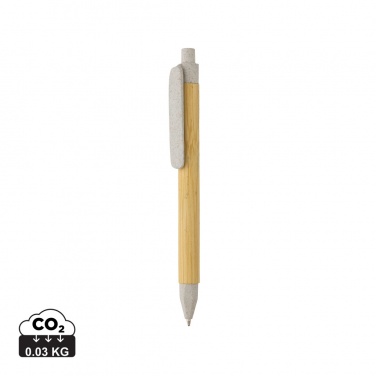 Logo trade business gifts image of: Write responsible recycled paper barrel pen