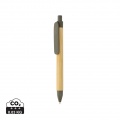 Write responsible recycled paper barrel pen, green