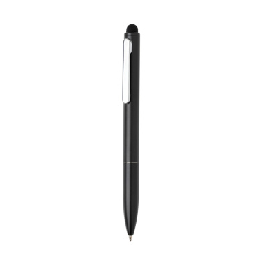 Logo trade promotional items picture of: Kymi RCS certified recycled aluminium pen with stylus